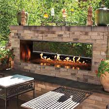 Propane tank (sold separately) and generates up to 40,000 btus of heat. Amazon Com White Mountain Hearth By Empire Carol Rose 48 Inch Vent Free Propane Gas Outdoor Linear See Through Fireplace W Manual Electronic Ignition Led Light System Oll48sp12sp Garden Outdoor