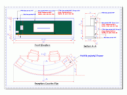 Reception desk with top view; Reception Table Dwg Block For Autocad Designs Cad