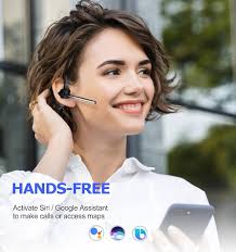 CONAMBO Bluetooth Headset V5.1, 16 Hrs HD Talktime CVC8.0 Dual Mic Noise  Cancelling Hands Free Bluetooth Earpiece for Cell Phone iPhone Android  Driving Business Office : Cell Phones & Accessories