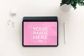 Ipad Pro On White Desk Mockup Mediamodifier In 2020 Mockup Desk White Desk Mockup Mockup