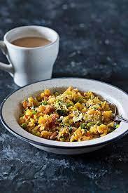 Vegetable Poha Is Popular And Healthy Indian Breakfast Dish Made With Flattened Rice And Lo Breakfast Recipes Indian Healthy Breakfast Recipes Indian Breakfast