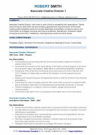 associate creative director resume