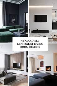 Spacious modern and minimalis living room black white. 48 Adorable Minimalist Living Room Designs Digsdigs