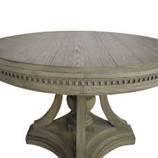 The expansion leaves are hidden in the body of the table. 59 Off Restoration Hardware Restoration Hardware St James Round Dining Table Tables