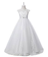 Amazon Com Nina Flower Girls Pageant First Communion Scoop Lace Dress Nnd065 Clothing Flower Girl Dress Lace Girls Ball Gown Gowns For Girls