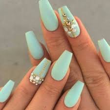 Look through our collection of 40 summer nail designs! Mint Green Nails For Pretty Ladies