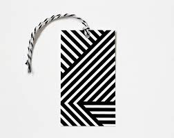 Black And White Zig Zag Pattern Name Black And White Geometric Tag Hang Tag Design Geometric Tags Hang Tags
