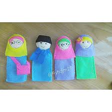 Boneka Jari Baju Muslim Boneka Jari Boneka Kerajinan Tangan Anak