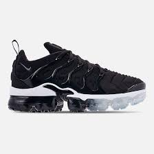 Black And White Vapormax Plus Right View Of Men S Nike Air Vapormax Plus Running Shoes Neon Nike Shoes Sneaker Dress Shoes Nike