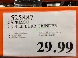 I miss the costco grinders too. Capresso Coffee Burr Grinder Costcochaser