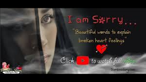 I M Sorry Heart Touching Words To Explain Broken Heart Feelings Touching Words Broken Heart Beautiful Words