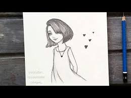 رسم سهل تعليم رسم بنت كيوت بالرصاص للمبتدئين بطريقة سهلة وبسيطة رسم بنات youtube cute drawings tumblr art easy drawings