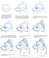 How To Draw Canine Profile Tutorial By Justautumn On Deviantart Dessin Chien Comment Dessiner Un Chien Dessin