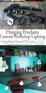 Creating Custom Workshop Lighting Diy With Pendants And A Hanging 2x4 Creating Task Lighting In M Custom Workshop Outdoor Lighting Design Diy Outdoor Lighting