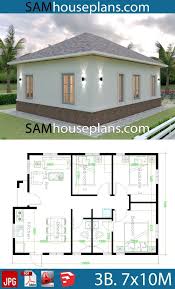 Looking for a small house plan under 1000 square feet? House Plans 7x10 With 3 Bedrooms Sam House Plans Small House Blueprints House Plans Bedroom House Plans