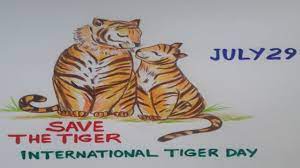 For tips on drawing just the face of a tiger, read on! International Tiger Day 29 July Drawing Save The Tiger Kds Art Sandeep Rawat Youtube