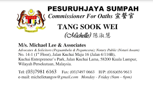 Yet that is exactly how most of them choose to go about their business as they strike the keys of their manual. Commissioner For Oaths Tang Sook Wei No 14 1 1st Floor Jalan Kuchai Maju 16 Jalan 6 116b Jalan Kuchai Lama Kuala Lumpur 58200
