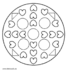 Valentinstag Mandalas Herzen Ausmalbilder
