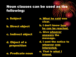 Noun clause as object of preposition. Noun Clause Compilation Material Ppt Download
