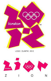 Susunan semula dari logo sukan olimpik 2012. Logo Olimpik London 2012 Membentuk Ejaan Zion Takusahrisau S Blog