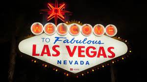 That is blank in the middle with white space open for any text with the icon neon sign from las vegas. Shutterstock