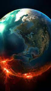 Fire Earth Whatsapp Wallpaper Whatsapp Wallpaper Planets Wallpaper Galaxy S8 Wallpaper Wallpaper Earth