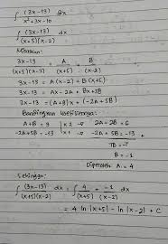 Tentukan Integral Fungsi Rasional Dari 3x 13 X 2 3x 10 Dx Brainly Co Id