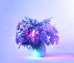 Blue and purple flowers images. Beautiful Bouquet Of Fragrant Purple Flowers In Blue Ceramics Stock Photo Picture And Royalty Free Image Image 101306327
