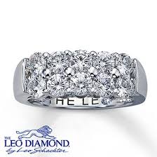 Pin By The Leo Diamond On Diamond Weddings In 2020 Gold Anniversary Bands White Gold Diamond Wedding Bands