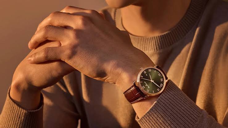 Classic Swiss dress watch styling, AI generated
