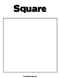 Square Coloring Page Preschool Coloring Pages Shape Activities Preschool Kindergarten Coloring Pages