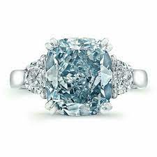Pin By Allbaseballmom On Beautiful Jewelry Blue Engagement Ring Blue Diamond Ring Blue Diamond
