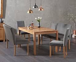Simply select from our range of designs, and choose your. Oxford 150cm Solid Oak Dining Table With Mia Grey Velvet Benches With Backs And Mia Grey Velvet Chairs Oxford