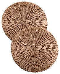 Only 3 available and it's in 3 people's carts. Natural Water Hyacinth Decorative Round Hand Woven Rattan Placemat Set Of 2 Tropical Placemats By Styles I Love Inc Houzz