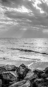Black Beach In Hdr White Background Background Wallpaper