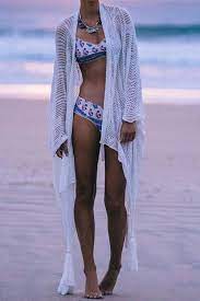 Crochet Hollow White Long Sleeve Cover Up Summer Fashion Fashion Style