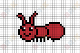 Ant Pixel Art Brik Pixel Art Designs Pixel Art 8 Bit Art Hama Beads