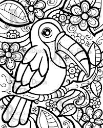 Cute toucan instant downloadable coloring print design by the roots of design. Sofortiger Download Malvorlagen Tukan Kunstdruck Zentangle Inspiriert Doodle Kunst Druckbare Otrisovki Toucan Art Coloring Pages Cute Coloring Pages