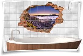 Fliesen, baukeramik und naturstein in allen formen und variationen erhältlich. Badezimmer Deko Braun Beige Vulkan Landschaft Wand Tattoo Bad Fliesen Aufkleber Ebay