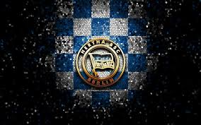 If you like watching german football. Hertha Bsc Logo Hd Wallpaper Flag Logo Football Bundesliga Hertha Bsc Blue Sign White Color Wallpaper Flare Herunterladen Hintergrundbild Hertha 4k Logo Bundesliga Metall Textur Fussball Hertha Bsc Mit Einer