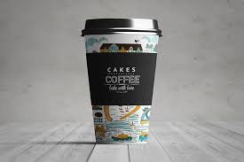 Free Paper Coffee Cup Mockup Desain Kemasan Kemasan Kafe