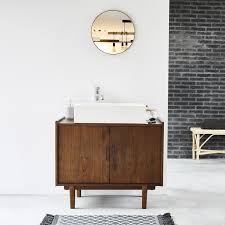 Du blanc classique au gris. Meuble De Salle De Bain En Bois De Mindy 90 Vintage Mobilier De Salle De Bain Bdbd