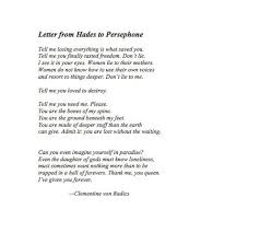 Hades And Persephone Hades And Persephone Persephone Poetry Quotes