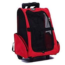 Roll Around 4 In 1 Pet Carrier Travel Backpack Trolley For Dogs And Cats Easy Walk Travel Tote Airline Approved Red Dog Supplies Online Pet Travel Carrier Dog Carrier Bag Dog Backpack Carrier