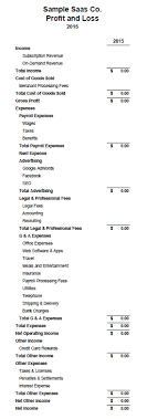 what is a sample chart of accounts for saas companies