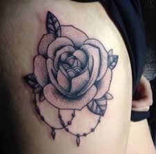 Dotwork Rose Tattoo Rose Tattoo Flower Tattoo Tattoos