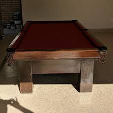 Finish Moving This 9 Foot Antique Brunswick Balke Collender From A Fountain Valley Garage To A Huntington Beach Garage Table Pool Table Fountain Valley Table