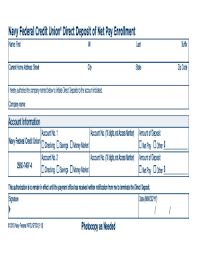 Send filled & signed navy federal credit union direct deposit. Navy Federal Direct Deposit Form Fill Out And Sign Printable Pdf Template Signnow