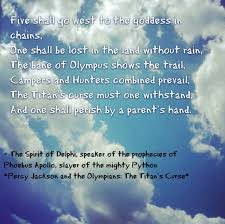 An oracle's curse is based on her oracle level plus one for every two levels. Prophecy Of The Oracle For Zoe Nightshade The Titan S Curse The Titan S Curse Percy Jackson Quotes Zoe Nightshade