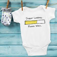 Diaper Loading Please Wait Funny Baby Onesie Baby Shower Gift Unique Baby Gift Gift Ideas Finder Baby Shower Onesie Baby Onesies Unique Baby Gifts